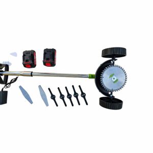 Bezdrôtová kosačka na trávu Flinke AKK-3050 so všetkým príslušenstvom, vrátane dvoch batérií, nabíjačky, čepele a sady trimrovacích čepeľ - Kosačky na trávu a orezávačky