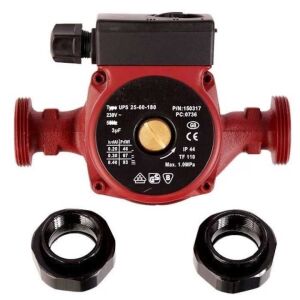 UPS 25-60-180 keringető szivattyú fűtési rendszerekhez, piros, közeli kép - Víz, Gáz & Fűtésszerelés