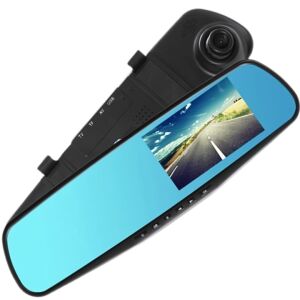 Autókamera, S DEPOT, tükör, dupla lencsés, 4,3 hüvelykes kijelző, Full HD 1080P éjszakai látás, mozgásérzékelő