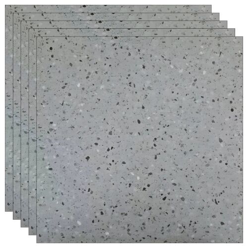 10 Adsive S Depot® csempe készlete, a padlóhoz, márvány típusú modellvel, állítható, vízálló, könnyen felszerelhető, sötétszürke foltokkal