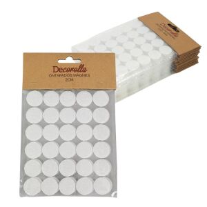 Tépőzár korongok fehér 30db x 12csomag - OKOS ÁR 128281856 - Tépőzár