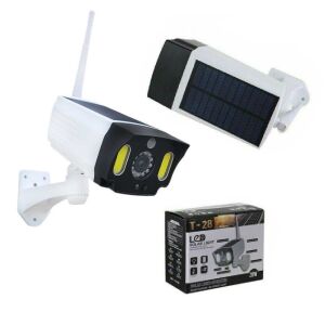 T-28 napelemes, mozgásérzékelős álkamera LED reflektorral, időjárásálló kivitelben - MSK (THM) 128283922 - Lakberendezés