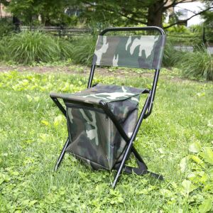 Terepmintás összecsukható horgászszék tároló táskával, 100 kg teherbírású, ideális kempingezéshez, horgászáshoz és szabadtéri tevékenységekhez - Kényelmi eszköz