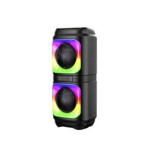 ABS-2402 hordozható party hangszóró RGB LED fényekkel és erős basszussal - Bluetooth hangfal 1800mAh akkumulátorral - Audio