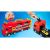 Autószállító játék kamion és kilövőállomás - beépített, 152cm-es, 2 sávos versenypályával és 6 db kisautóval 128288285