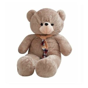 Hatalmas, pihe-puha, selymes tapintású plüss mackó - barna, 160 cm