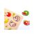 Zbliżenie na puzzle Tooky Toys Owoce, drewniane puzzle z uchwytami do wczesnej nauki