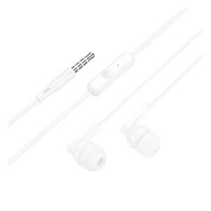 Hoco BRIGHT fülhallgató SZTEREO (3.5mm jack, mikrofon, felvevő gomb) FEHÉR 128299880 - Hoco
