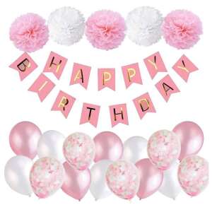 Születésnapi léggömb dekoráció - 21db készlet - rózsaszín 41539054 Party kellékek