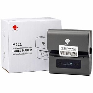 Phomemo M221 hordozható címkenyomtató szürke-fekete (M221-GB)