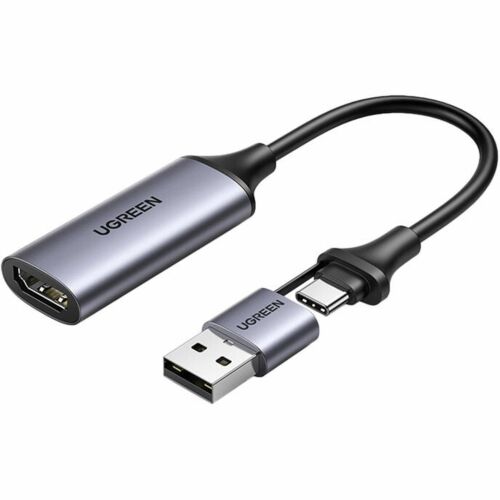 Ugreen CM489 4K 60Hz HDMI rögzítőkártya, USB és USB-C csatlakozással - HDMI átalakító