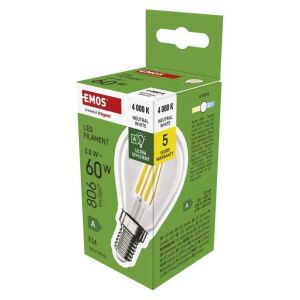 Emos LED izzó Filament Mini Globe / E14 / 3,8 W (60 W) / 806 lm / Természetes fehér (ZF1A43)