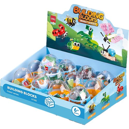 Építőjáték, tojásban ROVAROK, 6 különböző modell 128302073