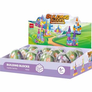 Építőjáték, tojásban KASTÉLYOK, 6 különböző modell