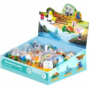 Építőjáték, tojásban ÁLLATOK, 6 különböző modell