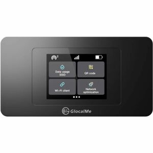 GlocalMe Duoturbo hordozható 4G/LTE Wi-Fi router Cloud SIM (Duoturbo black) 128305029 - Wi-Fi router, adapter