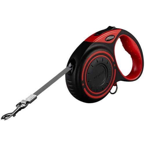 Dogness automata 5 m-es póráz zseblámpával és táskatartóval piros (JS04 Red)