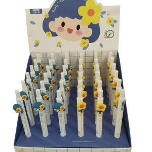 Figurás toll - virággal - zselés toll - gel ink