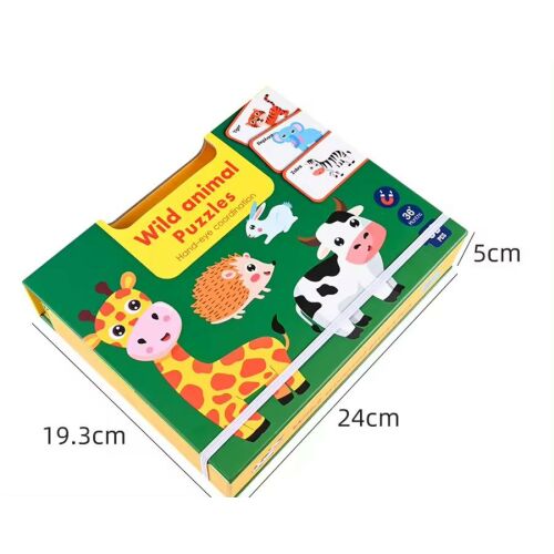 Vadállatos mágneses puzzle játék