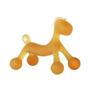 Szilikon rágóka - ló - barna