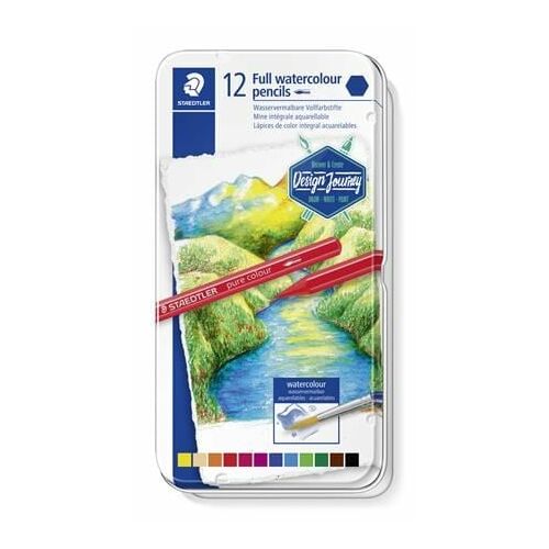 Staedtler "146 10G" színes akvarell ceruza készlet fémdobozban 12db  (14610G M12 / TS14610GM12)