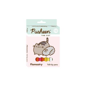 Pusheen The Cat 12er Pack Filzstifte, mit einer niedlichen Pusheen-Illustration auf der Verpackung - Zeichengeräte