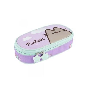 Pusheen ovális tolltartó - lila felhő mintával - Unipap