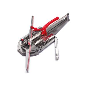 Montolit Masterpiuma 75x75 tile cutter, angled view, manual tile cutter, ceramic tile cutter, tile cutter for professionals, tile cutter for DIY, tile cutter with breaking system, tile cutter with guide rails, tile cutter with adjustable cutting depth, tile cutter with ergonomic handle - Tile Cutting Machine