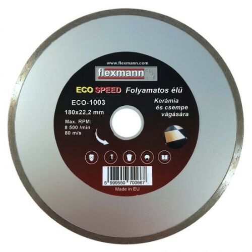 Flexmann For Cut gyémánttárcsa ECO 180x2,2x5x22,2mm folyamatos élű,kerámia csemp 128311547