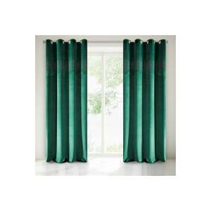 Sena zöld bársony sötétítő függöny 140x250 cm, ringlis függöny - Sena