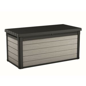 Keter Denali DuoTech 570L kerti tároló doboz, szürke és barna színben, kültéri tárolás, időjárásálló, nagy kapacitású, kerti tároló - Keter