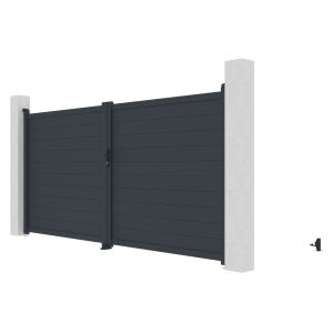 G21 Orlando 350x173 cm-es kétszárnyú kapu, antracit színben 128312402 - Kertkapu