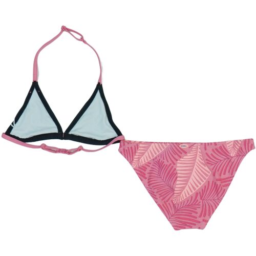 O'Neill lány bikini, 152-es méret, fekete felső rózsaszín levél mintás alsóval, fürdőruha lányoknak - O'Neill