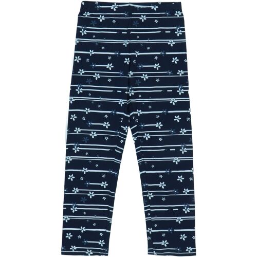 OVS Lány Leggings - Csíkos/Virágmintás - 158-as méret
