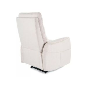 Solon M Brego masszázs relax fotel világos bézs színben, oldalnézet kinyújtott lábtartóval - Masszázsfotel