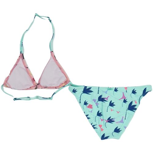 O'Neill lány bikini 152-es méretben, pálmafa mintával, kék és rózsaszín színben - O'Neill