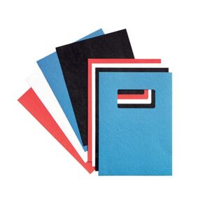 GBC A4 bőrhatású 100db-os fekete hátlap 128316654 - Spirál hátlap