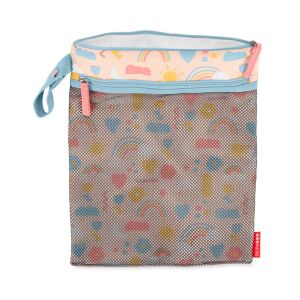 SKIP HOP Spark Style Nass-Trocken-Tasche, Regenbogen, 30 x 38 cm, wasserdicht, Nass- und Trockenfächer, Reißverschlussfach, abnehmbarer Gurt, für Reisen, Schwimmen, Strand, leicht zu reinigen - Lunchtaschen