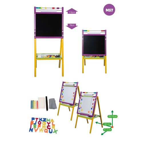 Mágnes- és rajztábla Inlea4Fun MS7 - állítható magasságú 128317337