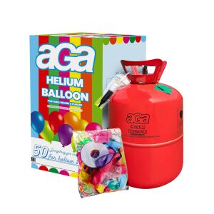 Hélium palack 50 lufi felfújásához Aga4Kids MR3100 PARTY 50 MIX - Kék/Zöld/Rózsaszín 128317388 - Lufi
