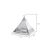 Aga4Kids Teepee ZigZag játszó sátor méretei, 150cm x 150cm alap, 50cm magasság