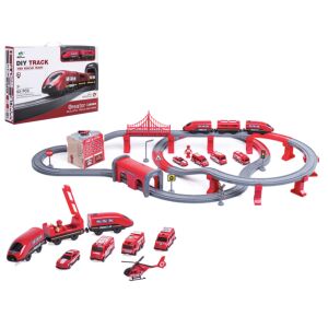 Tűzoltós vasútpálya szett kiegészítőkkel Aga4Kids - MR6047