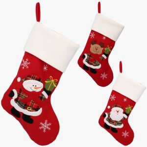 Mikulás zokni 45 cm Inlea4Fun - Piros 128318026 - Inlea4Fun