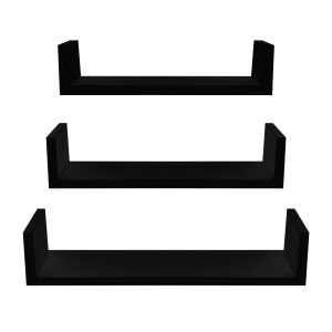 Lebegő polc 3 darab LINDER EXCLUSIV WR113 - Fekete