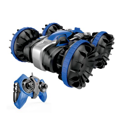 Aga4Kids kétéltű RC autó MR1406, kék, távirányítós autó, víz és szárazföld, terepjáró, távirányítóval