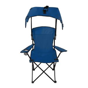 Kempingszék, horgász szék napellenzővel AGA DS716 dark blue - Sötétkék