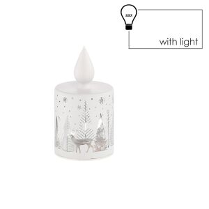 LED gyertya 7,5 x 14 cm - fehér 128320804 - Inlea4Fun