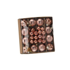 Karácsonyfadísz szett 44 darab 3/6 cm - rose gold