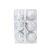 Karácsonyfadísz szett 6 darab 7 cm - ezüst 128320943