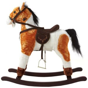 Hintaló Aga4Kids MR1310 - Világos barna foltos 128321559 - Hintaló, hintázó állatka